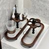Vintage Toothbrush Holder Flower Design Bathroom Storage Rack Mouthwash Cup Shelf  Toiletries