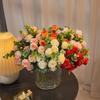 Fiori Artificiali Rosa di Seta Foglie di Eucalipto Bianco Bouquet di Peonie Fiore Finto per Tavolo Matrimonio Festa Vaso Arredamento Casa