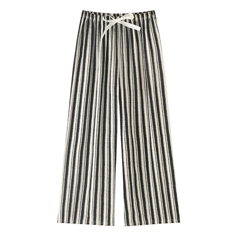Women's Sleepy Pants Summer Printed Loose Wide Leg Pants Mom Cotton Home Casual Pants