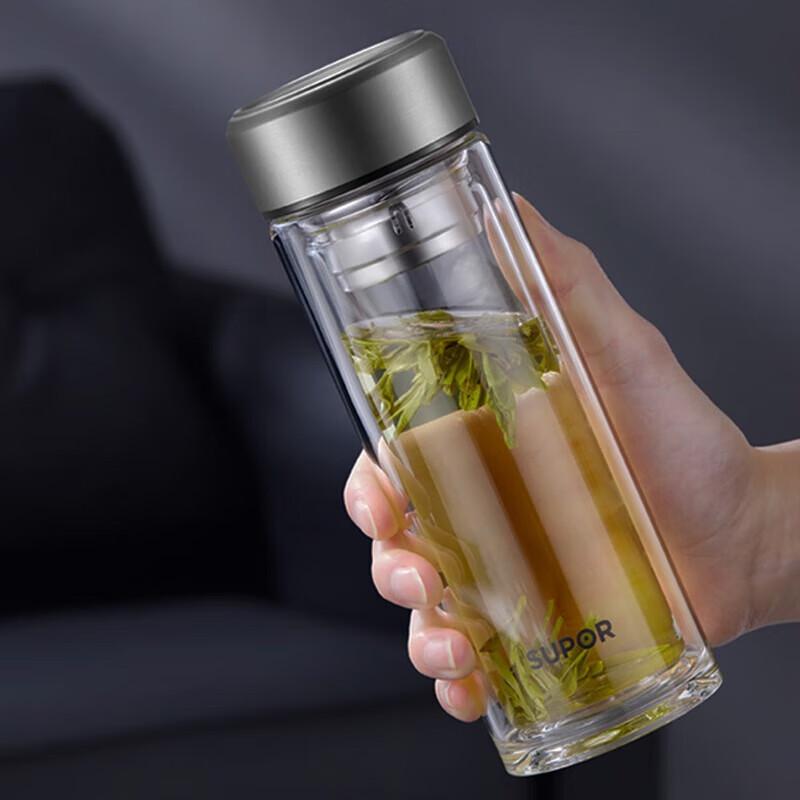 SUPOR 280ml Double-Wall Heat-Resistant Glass Cup
