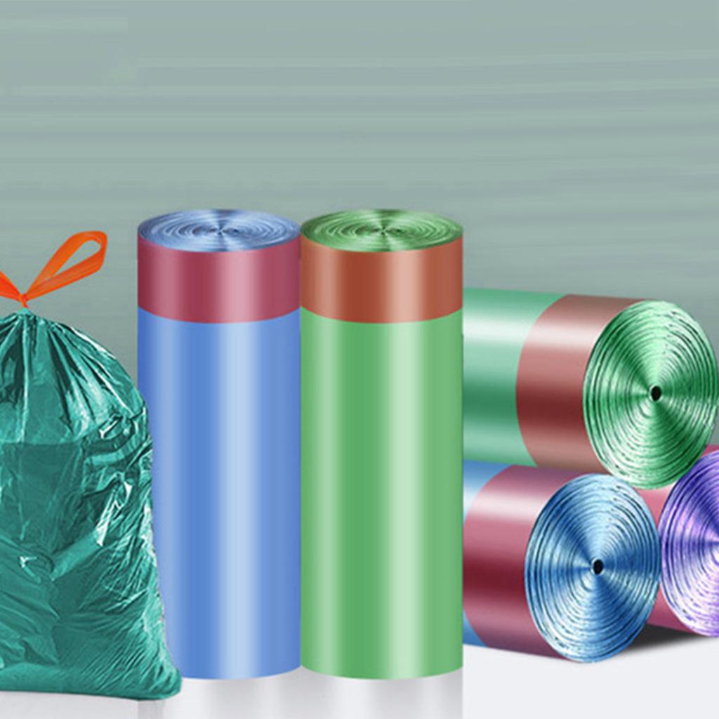 Drawstring Trash Bags Small Garbage Bag Colorful Portable Thickened Rubbish Bags