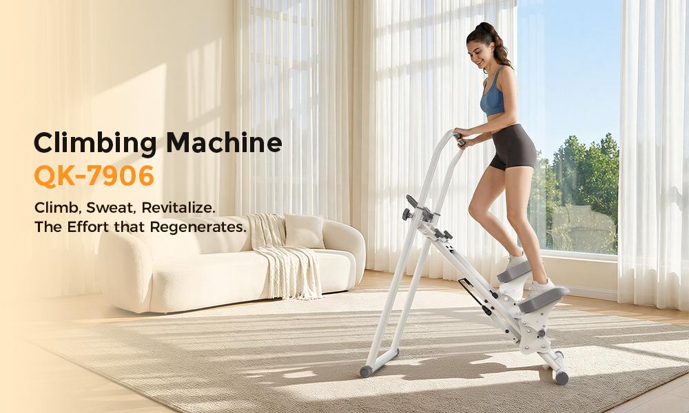Schůdky QK-7906 3-úrovňově nastavitelná řídítka Nosnost 150 kg 3-úrovňově nastavitelný úhel pedálů