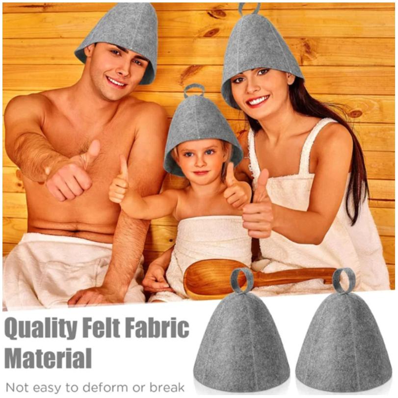 Sauna Anti Hitte Sauna Hoed Verdikken Wolvilt Douchemuts Haar Tulband Snel Handdoek Drogen Handdoek Hoeden Sauna Badkamer Accessoires