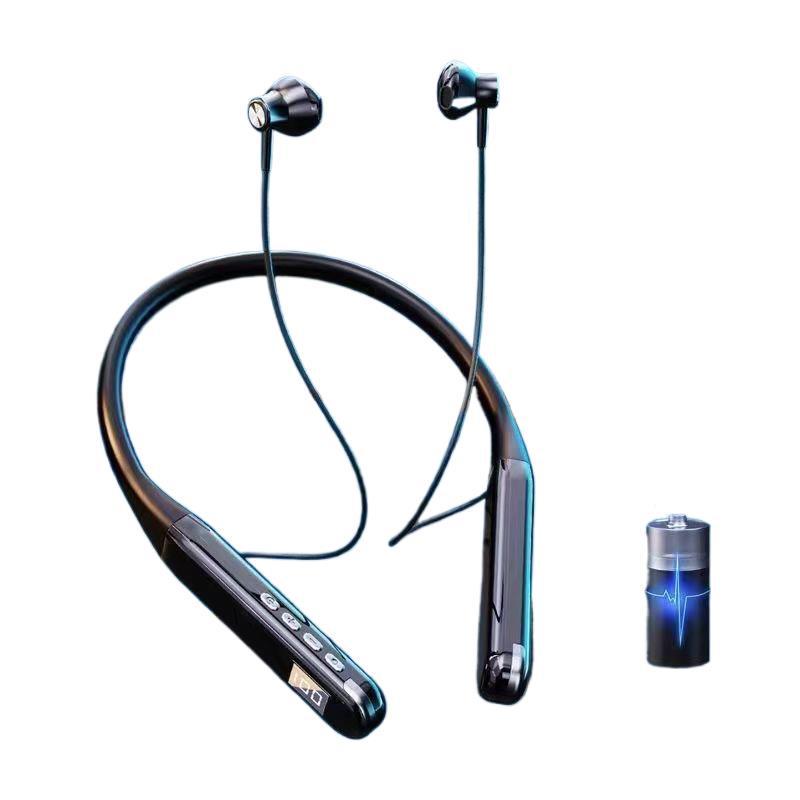 High-Quality Bluetooth Neckband Headphones: Long Standby, Perfect for Sports, Gaming & Calls - Compatible with Huawei, OPPO, Apple.