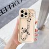 Müzik Nota Desenli Yumuşak TPU Telefon Kılıfı iPhone 17 Air 16 15 14 Pro Max Plus 13 12 Mini 8 7 X Xs Arka Kapak İçin