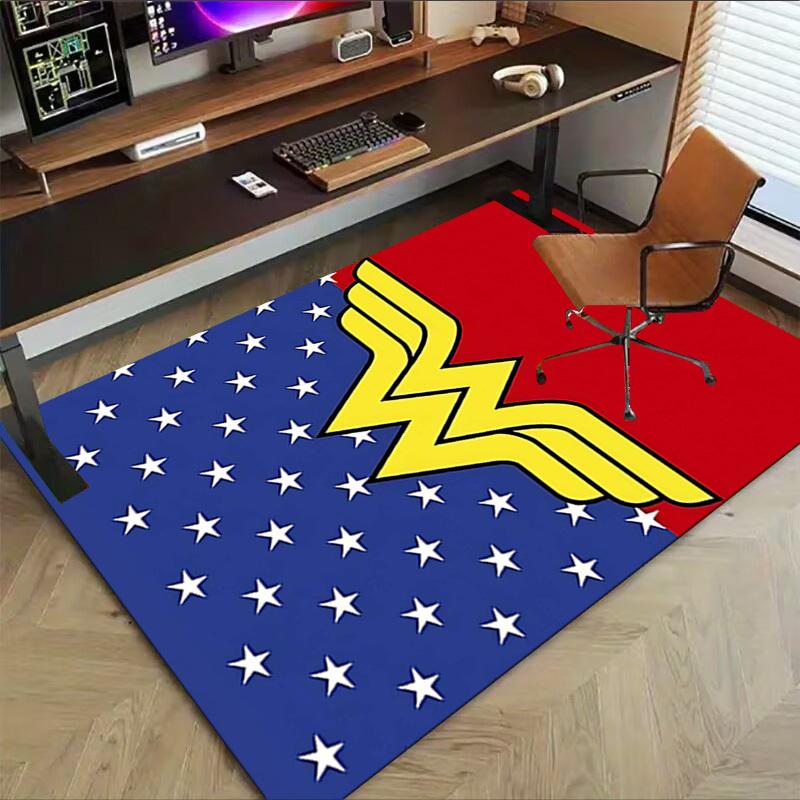 1PC Wonder Woman Extra Large Non-Slip Floor carpet, Office, family, bedroom, Studio - Large Area Rug Indoor Rugs, Vibrant Colors-A223