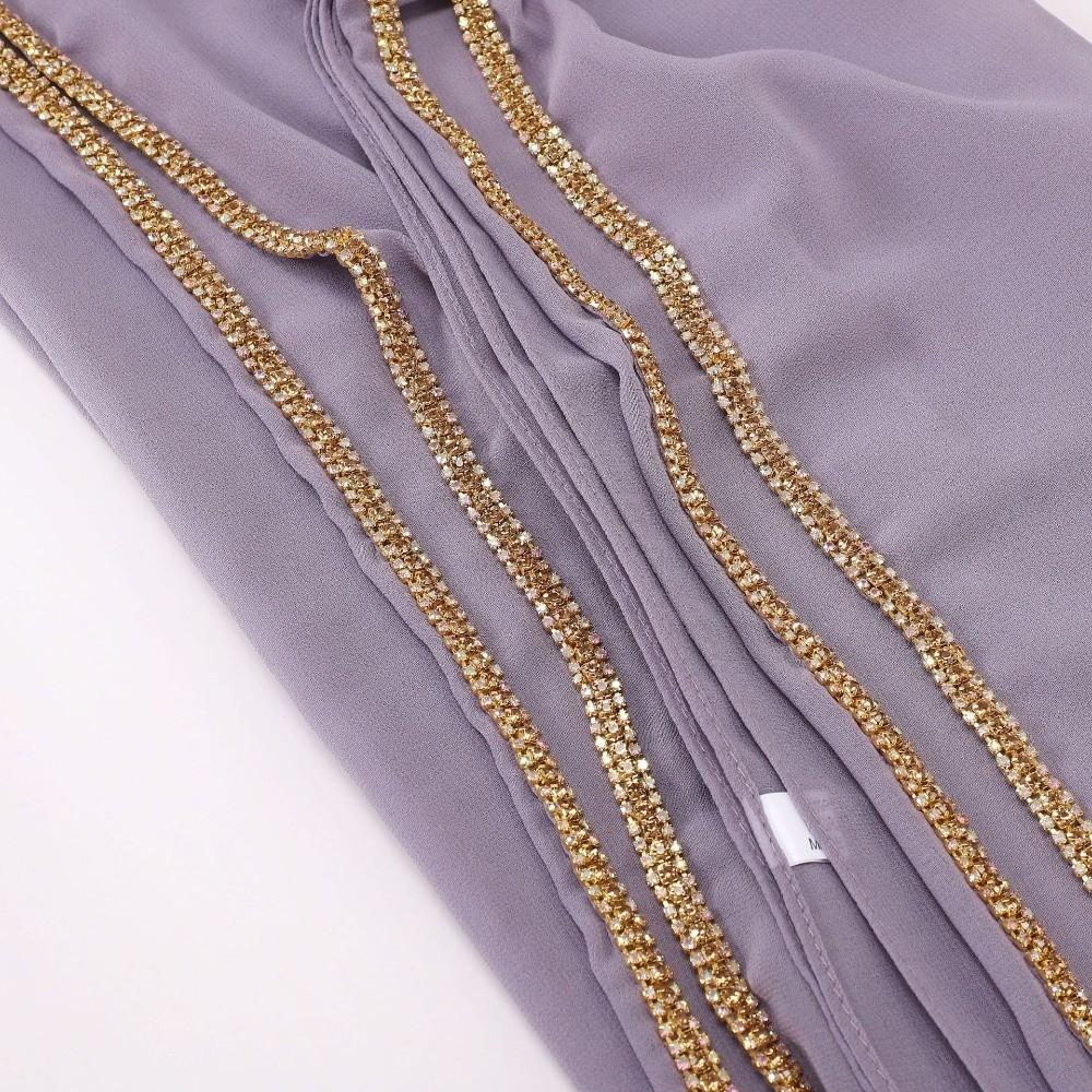 Vielseitiger Eleganter Seidenschal Strahlendes Langes Sonnenschutz-Schal Diamantrand-Design Weiches Ramadan-Kopftuch Damen Kopfbedeckung