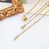 Accessories 26 Square Letter Titanium Steel Necklace Women'S Niche Vacuum Plated 18K Rose Gold