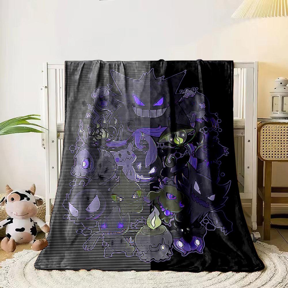 

Ghost-themed characters with glowing eyes and dark, eerie aesthetic. for all seasons blanket lunch break throw gift 80cm x 120cm