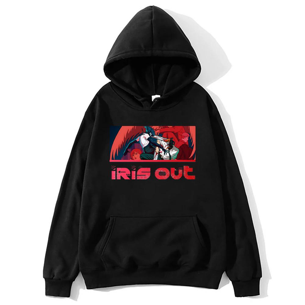 

IRIS OUT Japanese Anime Hoodies Yonezu Kenshi IRIS OUT New Graphic Sweatshirts Women Men Harajuku Pullover Y2K Long Sleeve Hoody XS чёрный