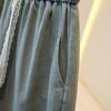 Plus Size Women's Lace Trim Denim Shorts - Loose Wide Leg Casual Capris
