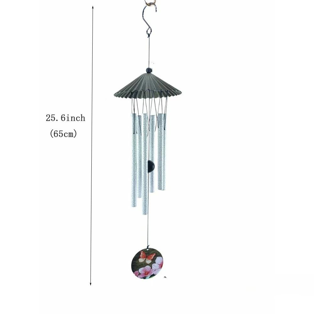1 Set Creative Bird Design Metal Wind Chimes No Battery Required Hanging Decor for Windows Balconies Gardens
