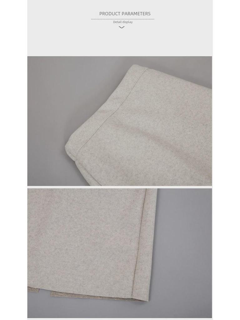 Damen Retro High-Waist Wollrock - Herbst/Winter A-Linie Mittellang