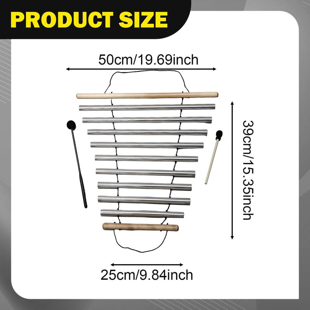 Větrný zvonkohra, Ruční, Meditační jednoradové tyčové zvonkohry, 9tónový bicí nástroj pro učitele, Řízení třídy, Dárek pro děti