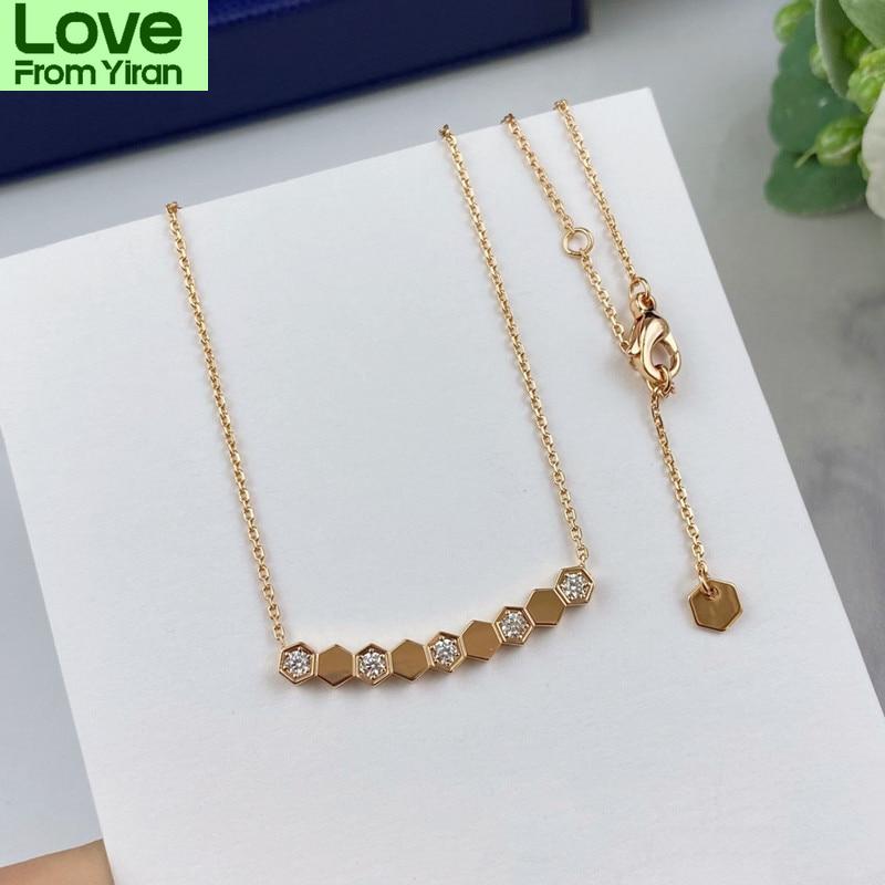 Classic High Jewelry 925 Sterling Silver Honeycomb Necklace Ladies Love Nest Pendant Luxury Fashion Brand Wedding Gift
