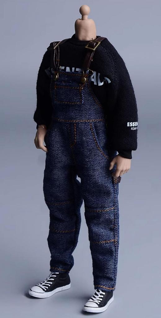 HiPlay ATStory Cargo Pants Daily Clothes Set for Action Figures Accessories Full Set Denim Blue Cloth 1/12 (ATSBDKA)