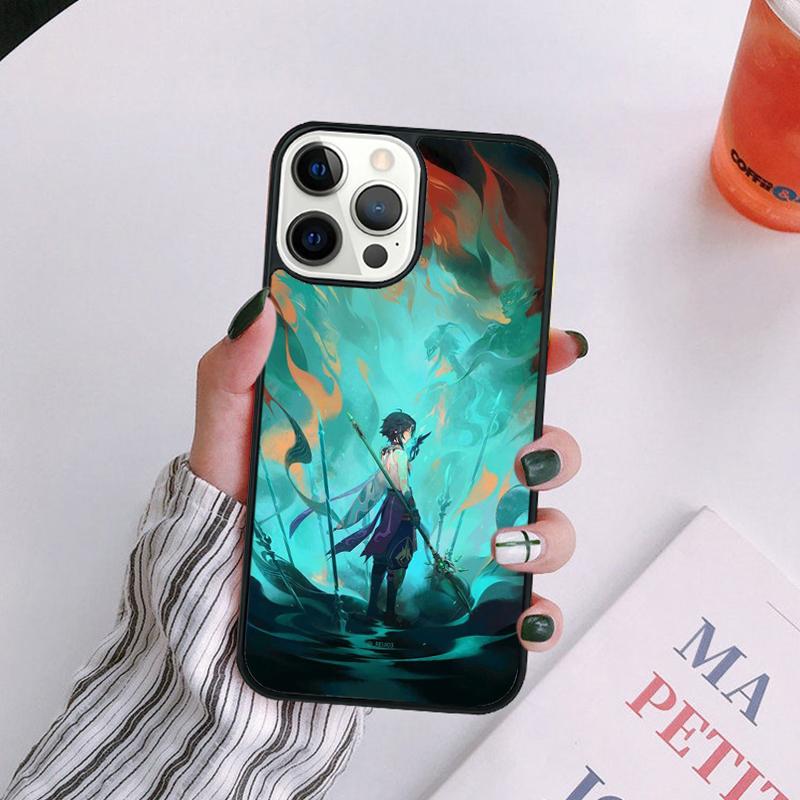 Cool Genshin Impact Xiao Phone Case For iPhone 17 Air 14 13 12 16Pro Max 15 Plus Max Cover Shell Coque