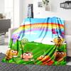 Custom Name Bugs Garden Party Blanket For Couch Bed Plush Cozy Fuzzy Blanket Super Soft Warm Blankets For Fall And Winter 09167