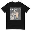 Koszulka z szopem pijącym mrożoną kawę – Uroczy T-shirt ze zwierzęcym motywem, Codzienna casualowa odzież, Idealny prezent dla miłośników kawy