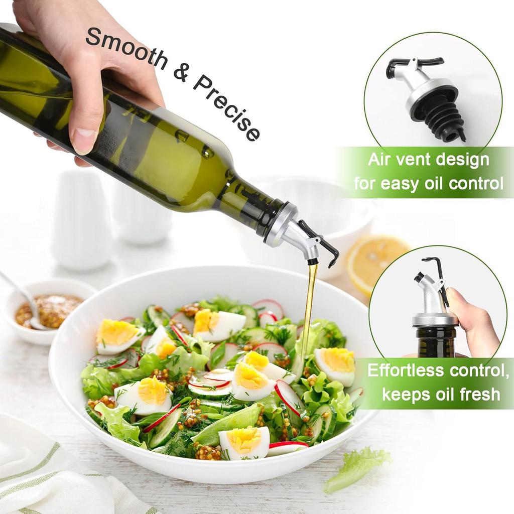Large Capacity Thickened Glass Olive Oil, Soy Sauce & Vinegar Bottle for Kitchen