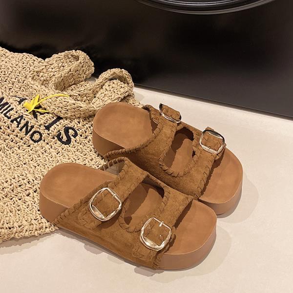 Fashion House Slippers Platform Shoes Slipers Women Slides 2025 Soft Retro Female Shoes Womens Slippers Outdoor Slides Platform 2025 Sof