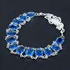 London Blue Topaz Necklace 925 Sterling Silver Necklace London Blue Topaz Gemstone Necklace Handmade Silver London Topaz Jewelry For Her