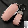 For Lixiang L9 L7 L8 L6 Key Fob Cover Leather Car Case Aluminum Buckle Alloy Keychain Accessories G4B7  Li Auto Inc