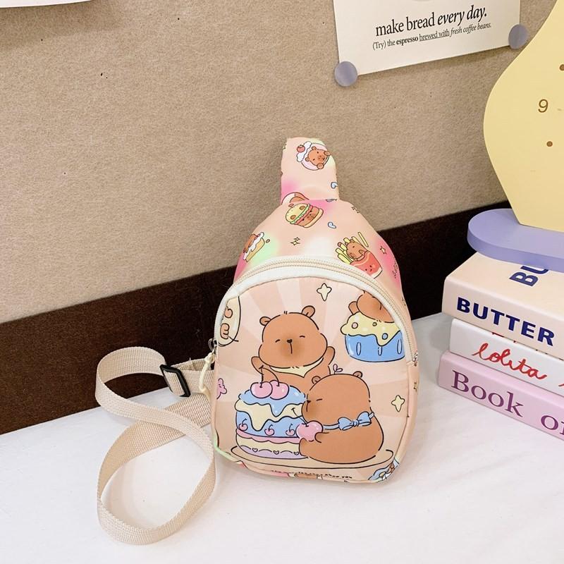 Capybara Cartoon Animal Coin Purse Single Shoulder Crossbody Chest Gift Bag
