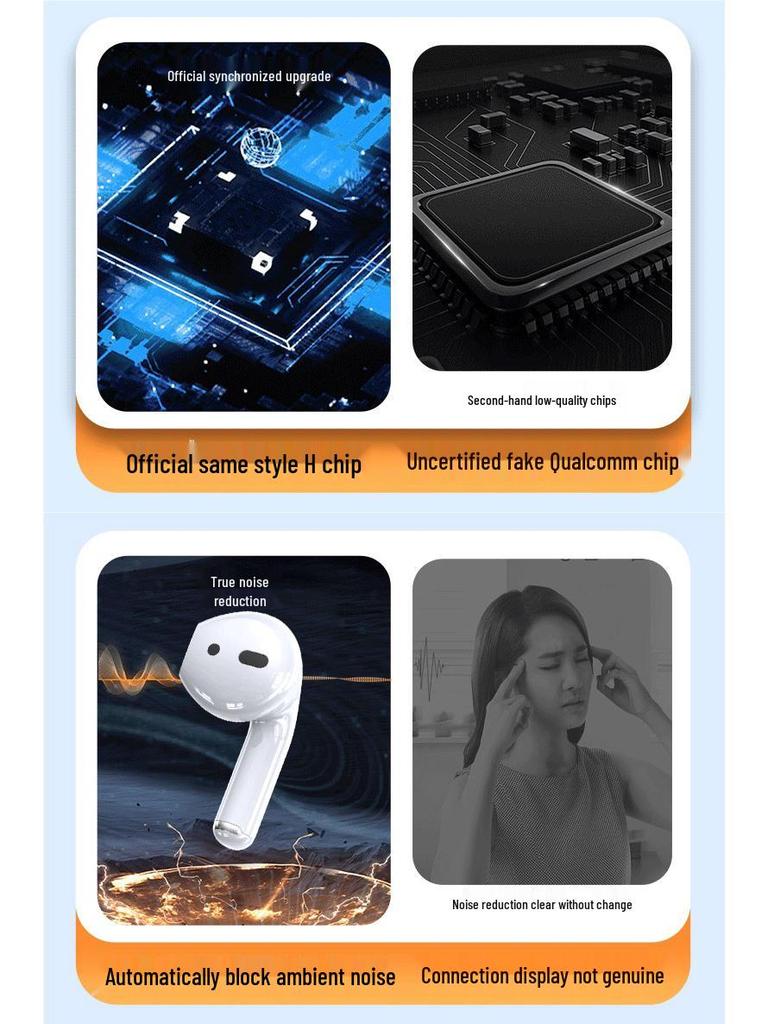 2025 Huaqiangbei 7th Gen Wireless Bluetooth Headphones: Noise-Cancelling, Original High-Quality Sound, Semi-In-Ear.