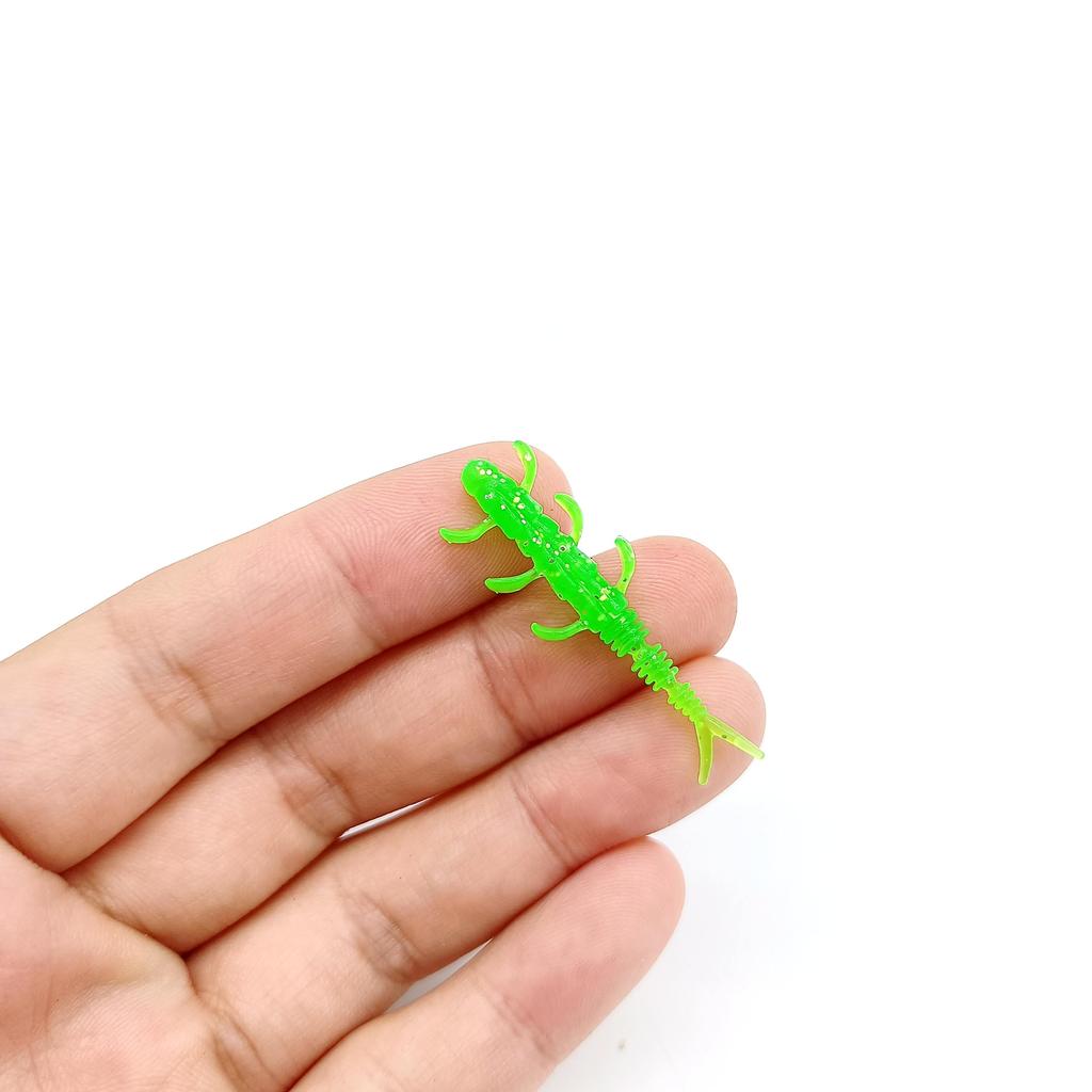 DUODUOYU 10PCS TPE Floating Mini Worm Soft Fishing Lures 0.35g/40mm Jig Wobblers Silicone Artificial Baits Bass Fishing Tackle