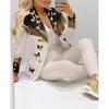 2PCS Women Blazer Suit Lapel Jacket Coat + Pants Co-ord Set Formal Office Outfit