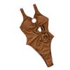 Women's High-End European & American Sexy Cutout One-Piece Triangle Swimsuit