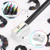 12 Rainbow Gradient Magic Pencils - Vibrant Graffiti and Painting Markers, Kawaii Creative Writing and Art Supplies, Stationery, Colorful Writing Pens