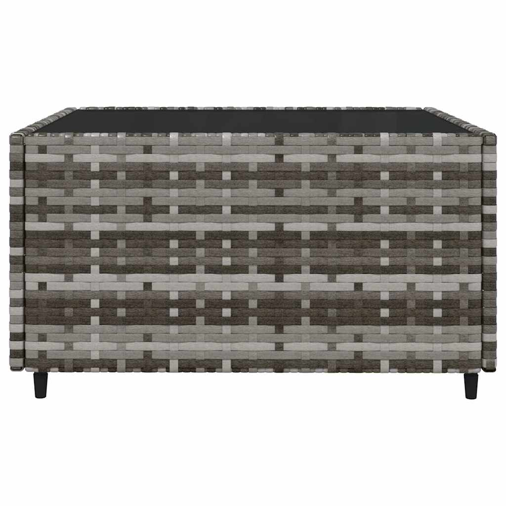 Vidaxl 3-Cz. Garden Lounge Set, Cushions, Grey PE Rattan
