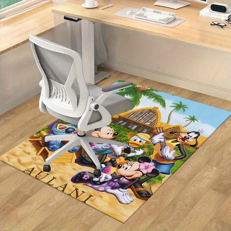 

1pc, Disney Aulani Hawaiian Beach Party Mickey Minnie Goofy Donald Duck Lilo Stitch Tropical Home Office Chair Rug Outdoor Gift Carpet MatP1 60cm by 90cm