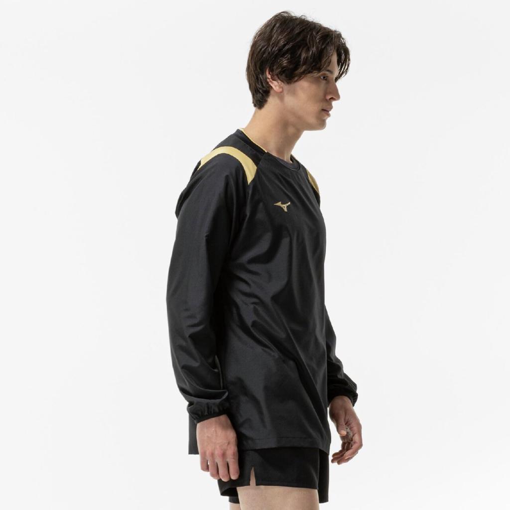 Volleyball wear BASIC short-sleeved training top V2MEC531 Unisex Black x Gold L