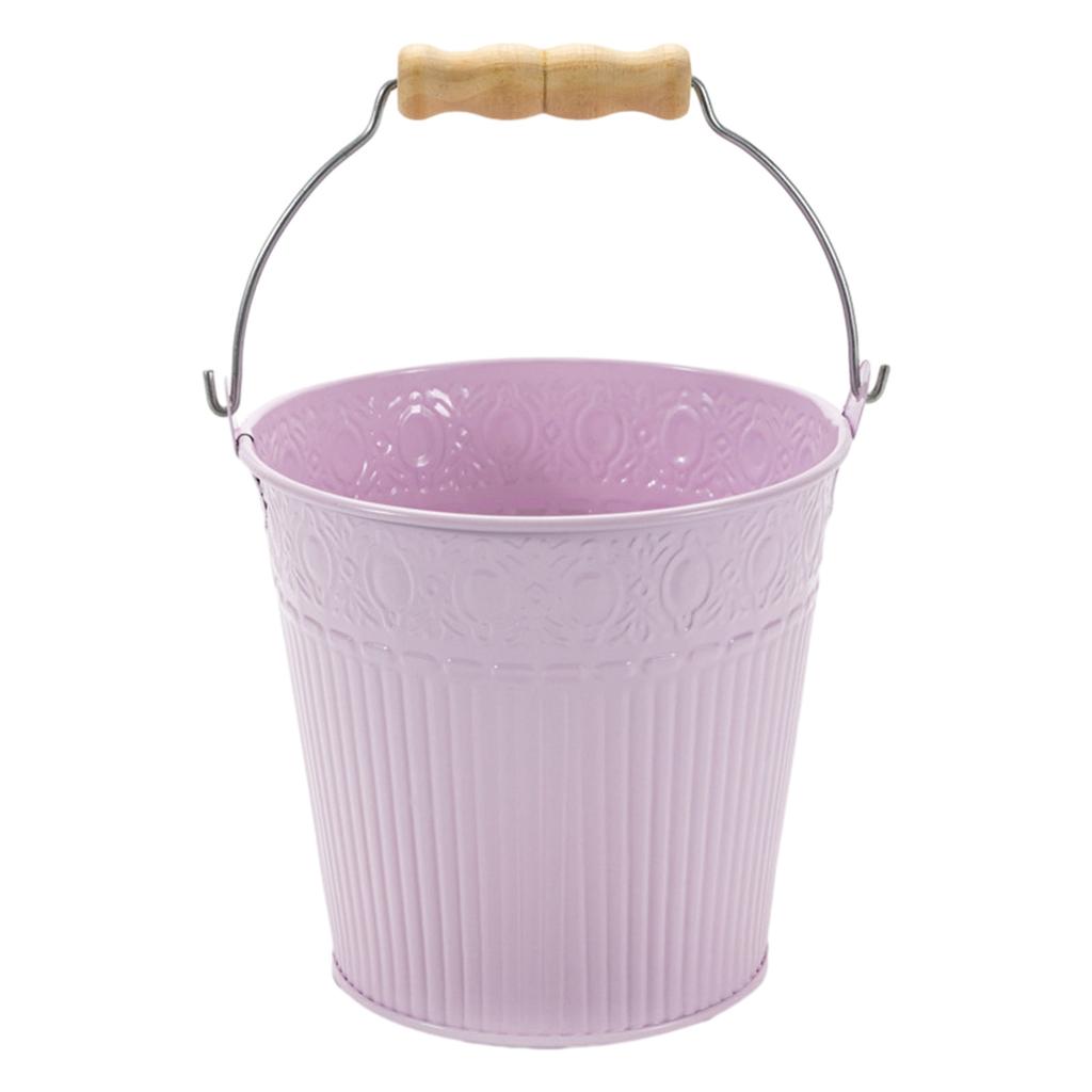 Flower Plant Pots with Handle Iron Potted Hanging Planter Outdoor Flowerpots Basket Bucket Vase Suitable for Food Snacks