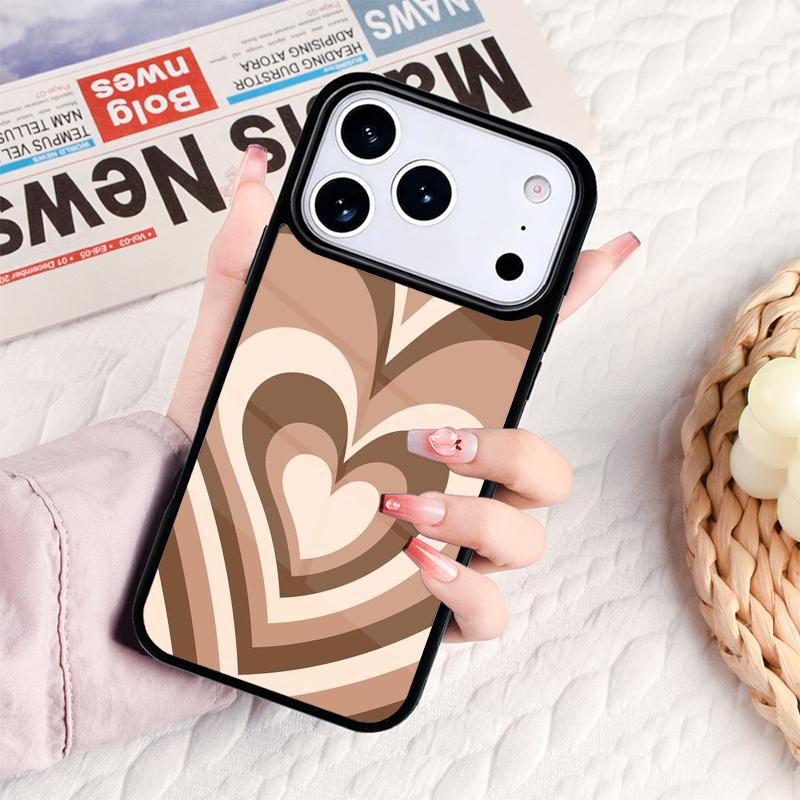 Latte Love Groovy Coffee Heart Pink Phone Case For IPhone 17 16e 15 14 13 12 11 Pro Max Air Mini Soft Protective Cover