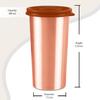 Copper Drinking Water Tumbler with Lid, 1 Piece, 480 Ml, Copper | 100% Leak Proof | Office | Gym | Yoga