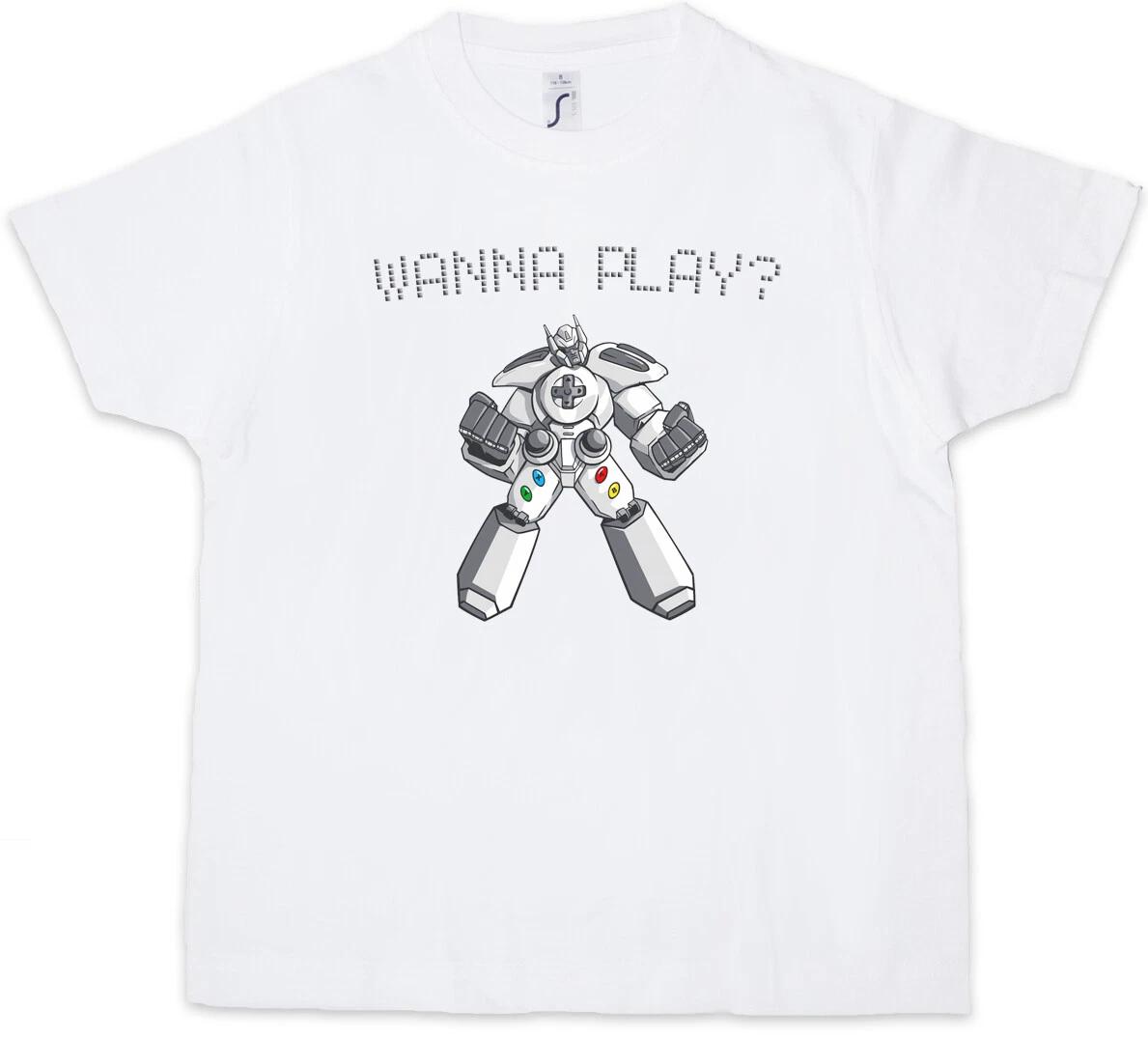 WANNA PLAY CONTROLLER ROBOT I Kids Boys kids boys T-Shirt Gamer Video Game Joystick 100