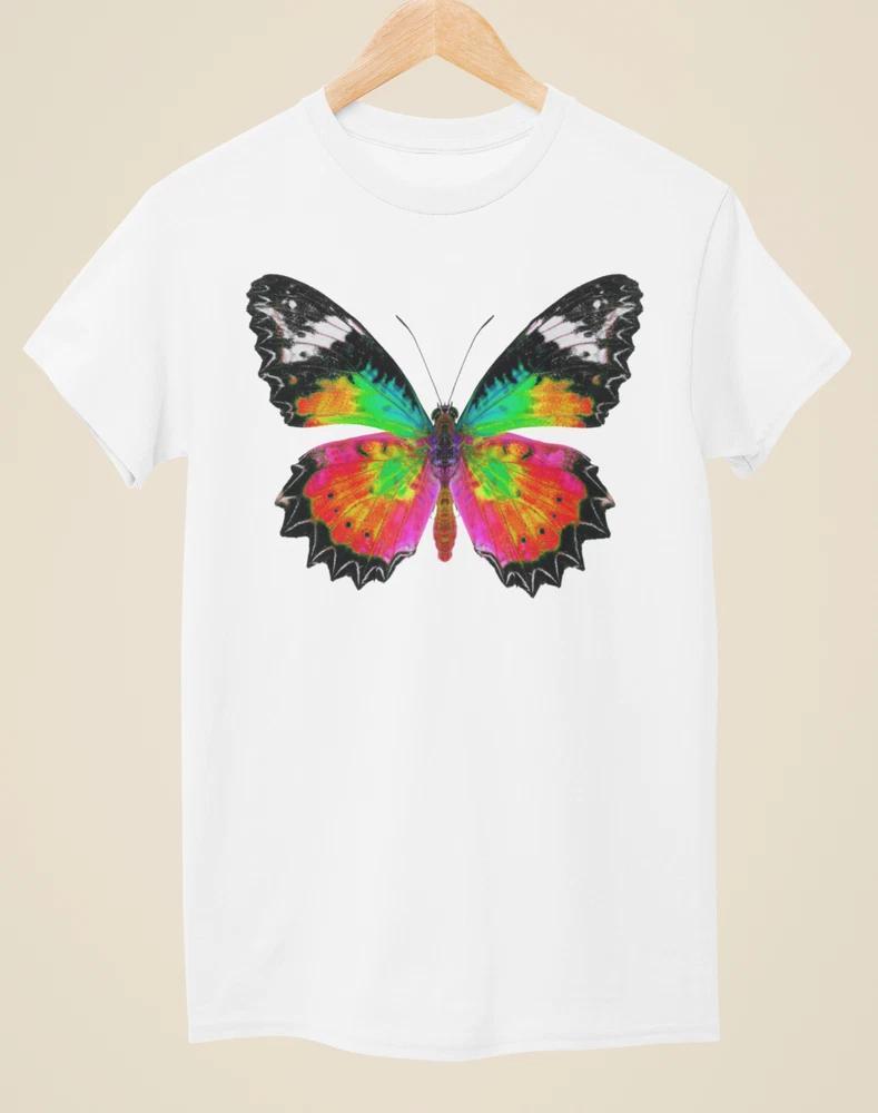 Butterfly Tattoo Inspired Unisex White TShirt S