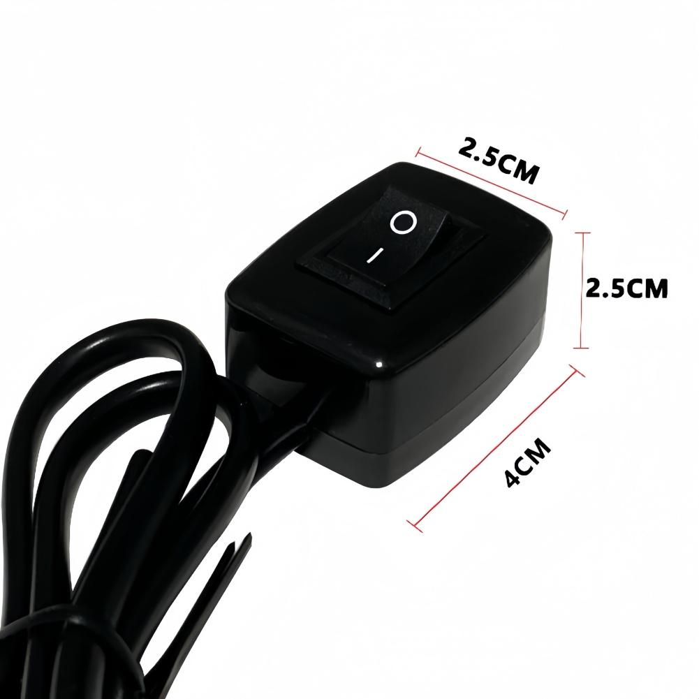 2-Pack Self-Adhesive Rocker Switch ON/Off With 75cm Cable 12V 24V 6A Pure Copper Wire For Car LED Lights Boat RV DIY