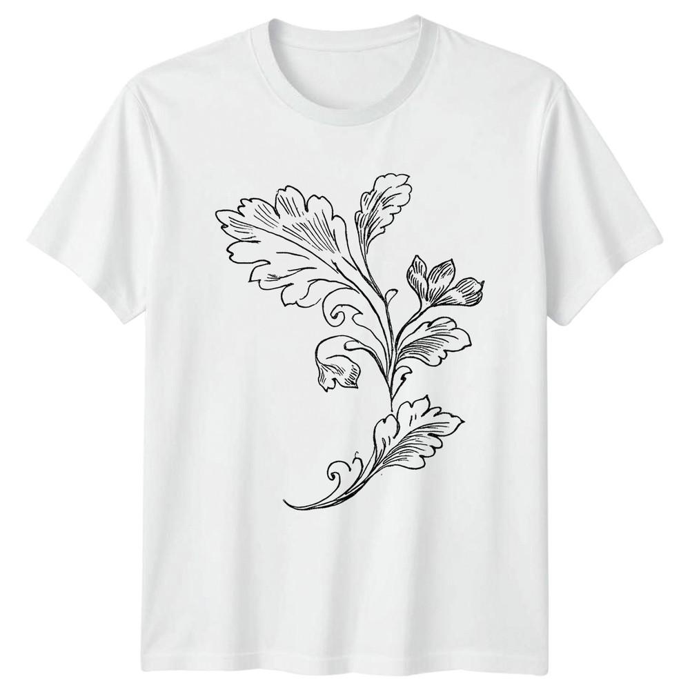 Detailed Botanical Engraving OrnaUnisext Classic TShirt Floral OrnaUnisextation S