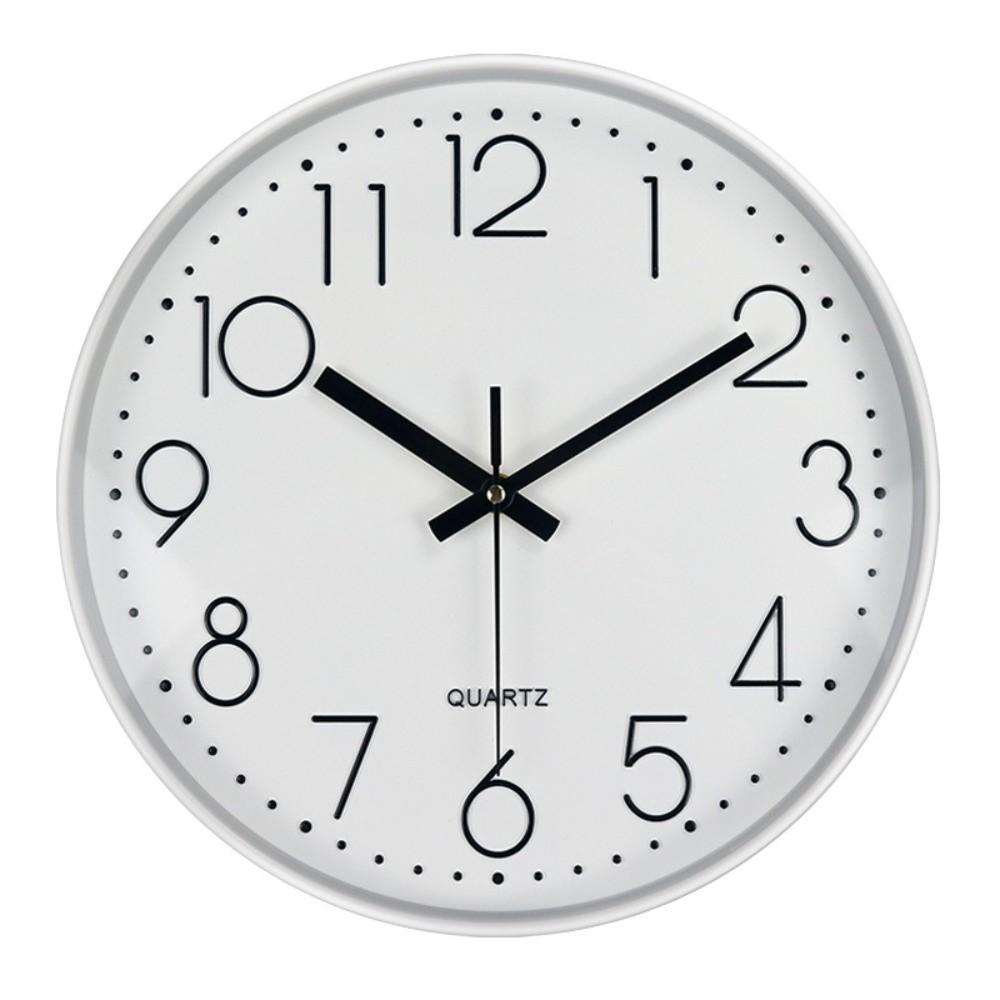 Multi-color Nordic Wall Clock Non-Ticking Wall Electronic Time Fashion Round Hanging Clock  Home