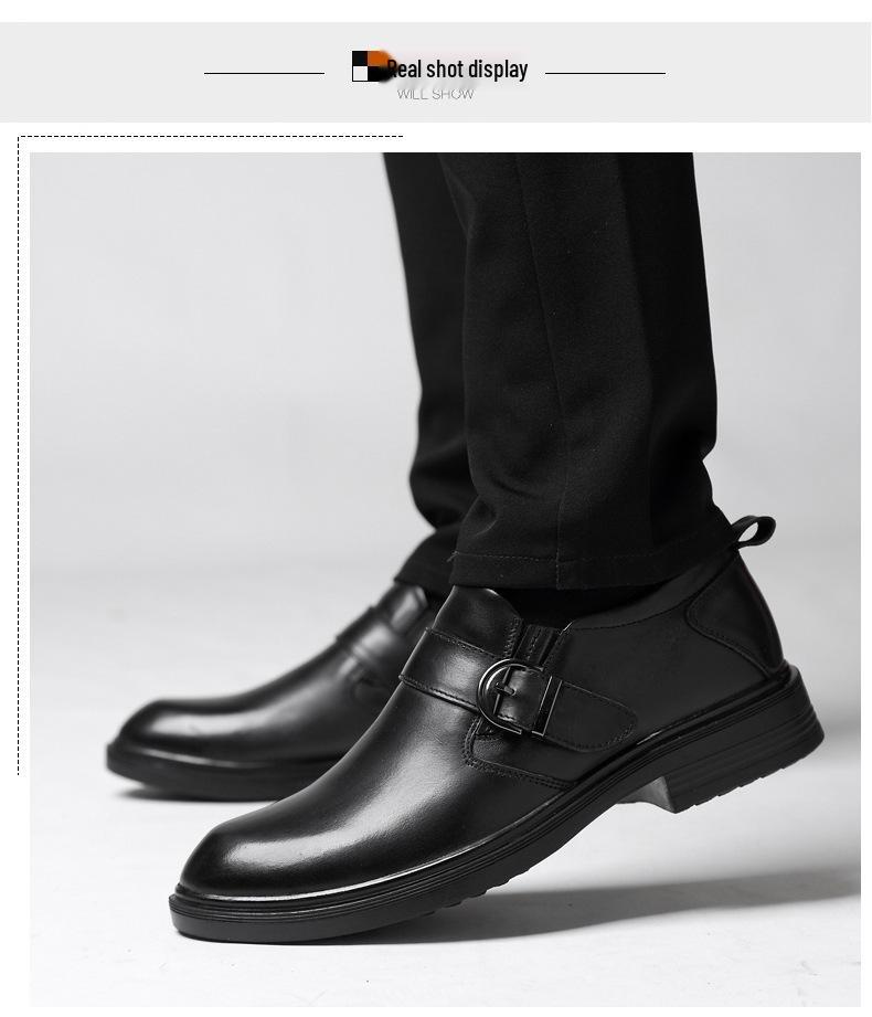 Men's Casual Business Crocodile Leather Shoes - Breathable Cowhide for Spring & Autumn