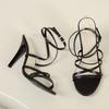 Sandals Stiletto High Heel Woman Summer  Comfortable Luxury Heels Pole Dance Super-high Sexy Pointed Toe Rom Strap Shoes