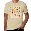 Tools and Materials for Creativity and Painting Seamless Pattern TShirt Cotton Graphic Tees Anime T Shirts for Men Cotton