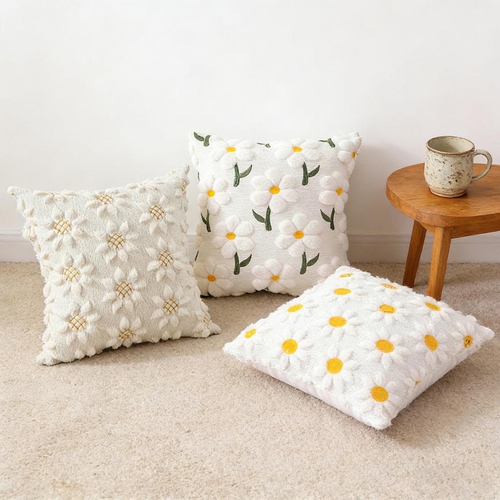 Decorative Throw Pillow Covers Home Sofa Cushion Cases Soft Durable Fabric Square Pillowcase for Living Room Bedroom Couch