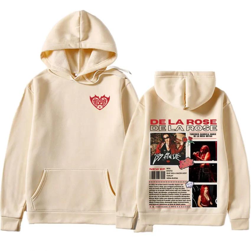 2025 De La Rose Album Mode Bedruckte Hoodies für Männer und Frauen Hohe Qualität Punk Hoodies Harajuku Lässige Warme Sweatshirts