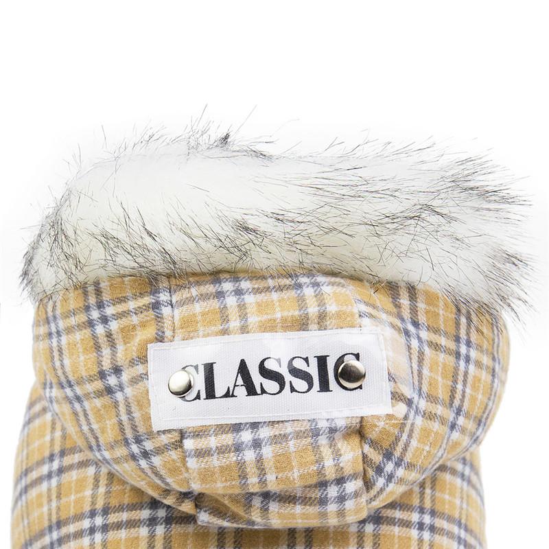 Warm Pet Dog Clothes Thicken Winter Coat Puppy Cat England Grid Jackets Overalls For Dogs Vest Chihuahua Clothing Pets Products